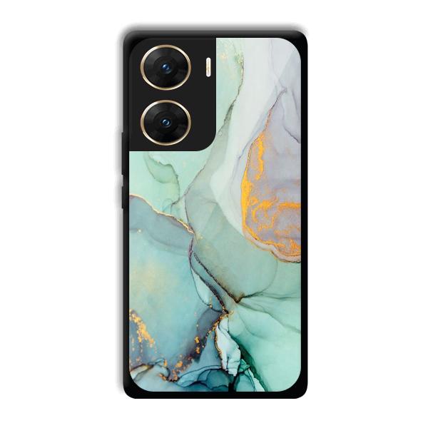 Green Marble Phone Customized Printed Back Cover for Vivo V29e