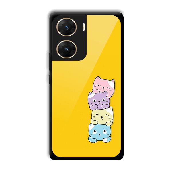 Colorful Kittens Phone Customized Printed Back Cover for Vivo V29e