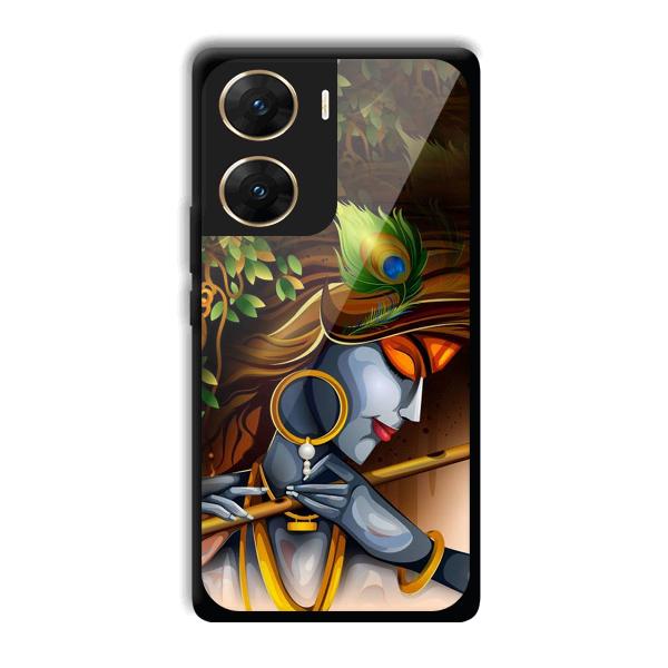 Krishna & Flute Phone Customized Printed Back Cover for Vivo V29e