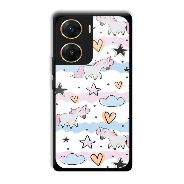 Unicorn Pattern Phone Customized Printed Back Cover for Vivo V29e