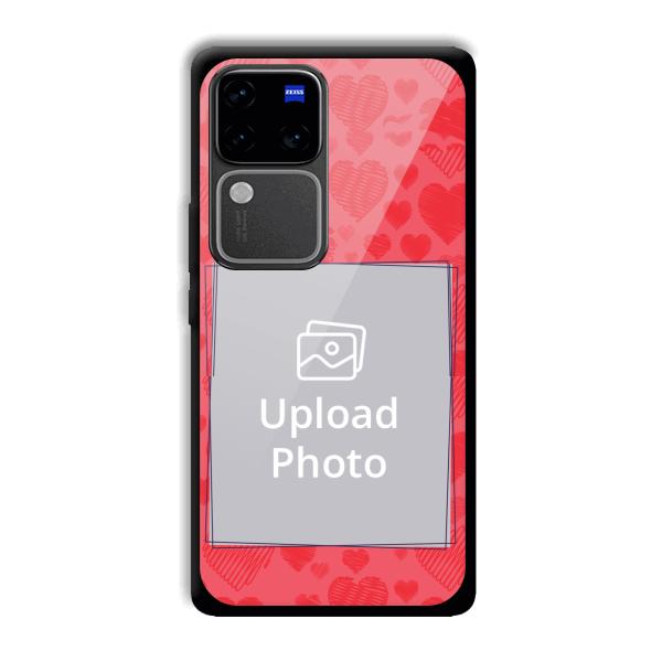Red Hearts Customized Printed Back Cover for Vivo V30 Pro 5G