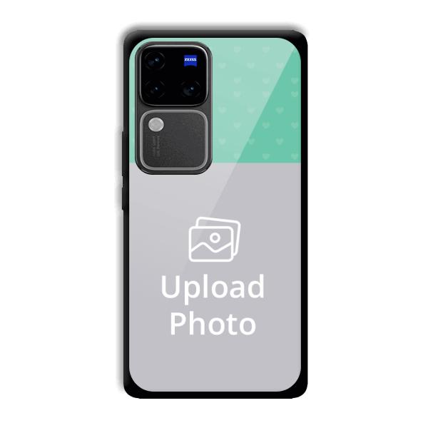 Green Hearts Customized Printed Back Cover for Vivo V30 Pro 5G