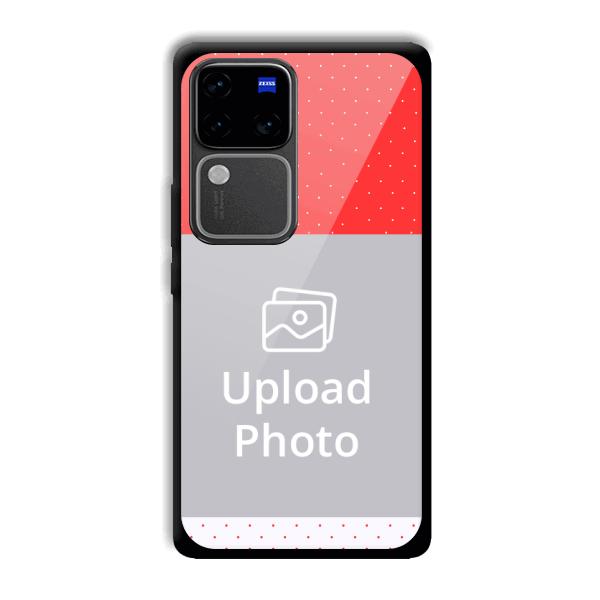 Red White Customized Printed Back Cover for Vivo V30 Pro 5G