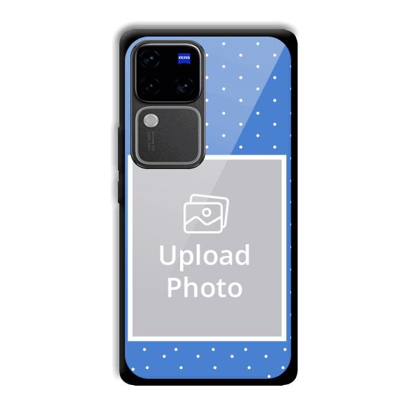 Sky Blue White Customized Printed Back Cover for Vivo V30 Pro 5G