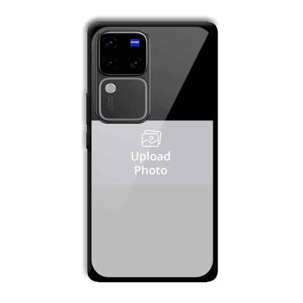 Black & Grey Customized Printed Back Cover for Vivo V30 Pro 5G