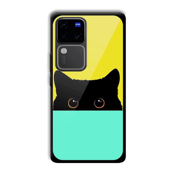 Black Cat Phone Customized Printed Back Cover for Vivo V30 Pro 5G
