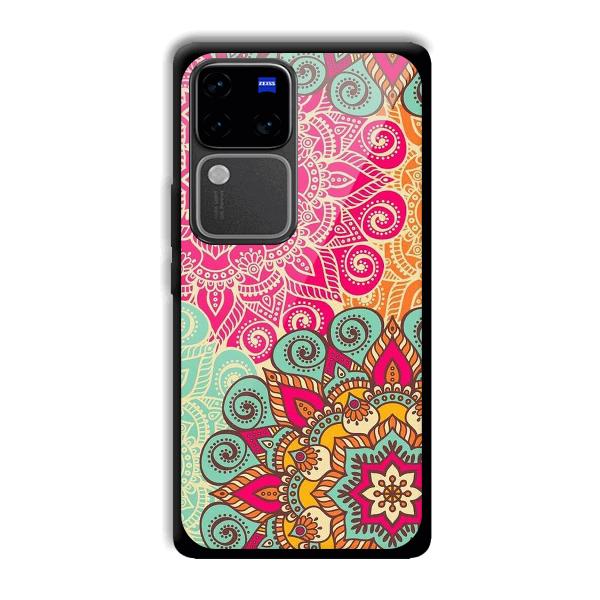 Floral Design Phone Customized Printed Back Cover for Vivo V30 Pro 5G