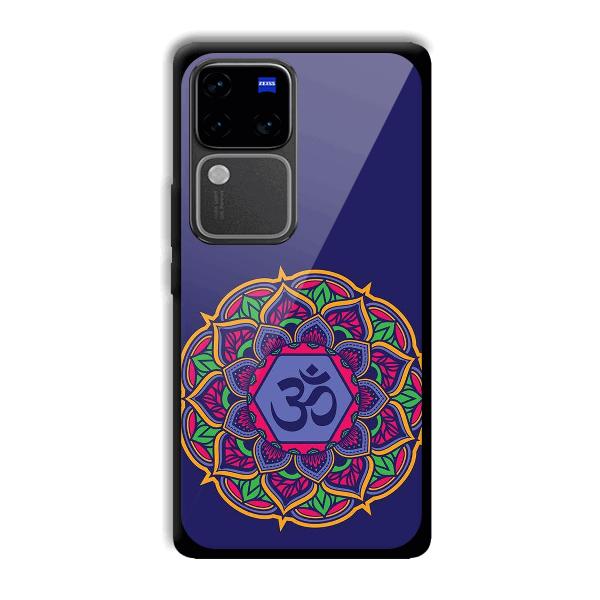 Blue Om Design Phone Customized Printed Back Cover for Vivo V30 Pro 5G