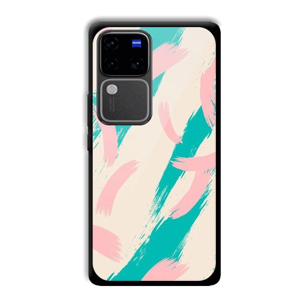 Pinkish Blue Phone Customized Printed Back Cover for Vivo V30 Pro 5G