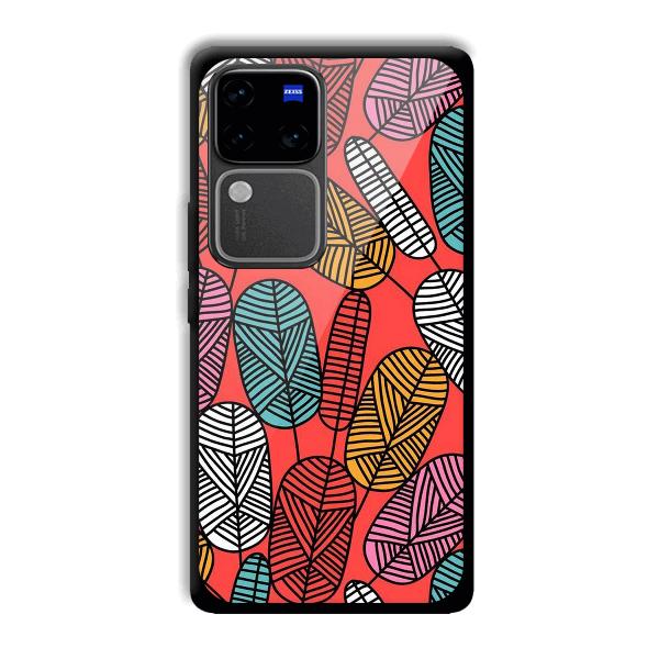 Lines and Leaves Phone Customized Printed Back Cover for Vivo V30 Pro 5G
