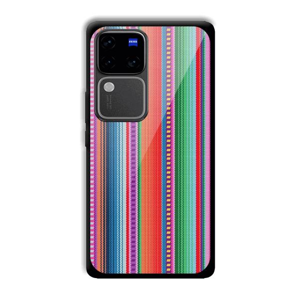 Fabric Pattern Phone Customized Printed Back Cover for Vivo V30 Pro 5G