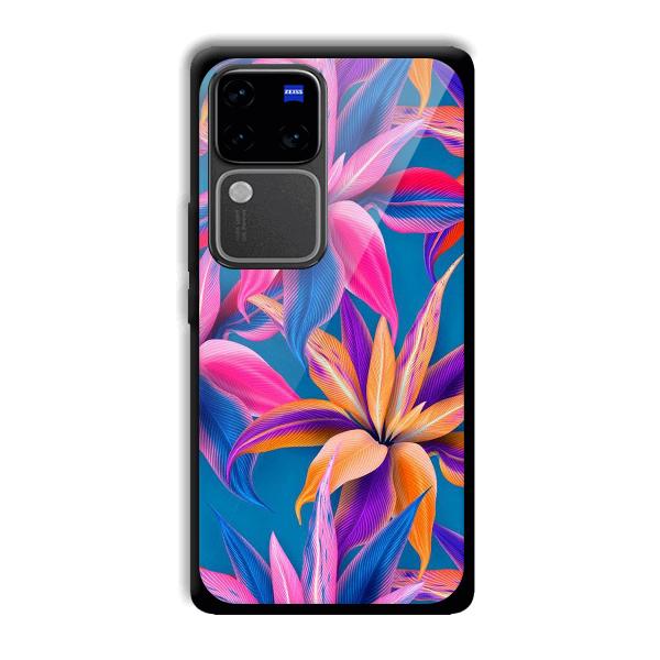 Aqautic Flowers Phone Customized Printed Back Cover for Vivo V30 Pro 5G
