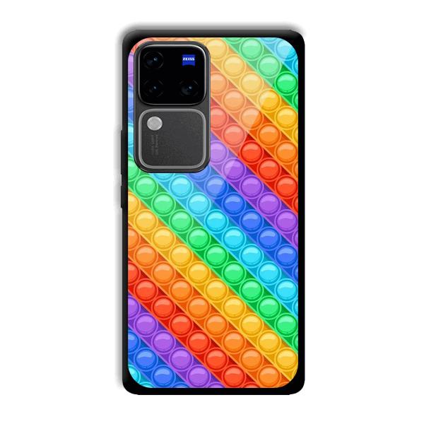 Colorful Circles Phone Customized Printed Back Cover for Vivo V30 Pro 5G