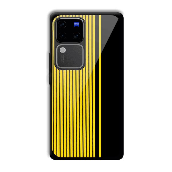 Yellow Black Design Phone Customized Printed Back Cover for Vivo V30 Pro 5G