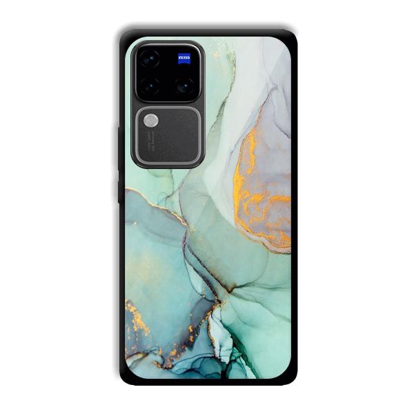 Green Marble Phone Customized Printed Back Cover for Vivo V30 Pro 5G