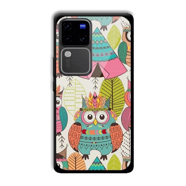 Fancy Owl Phone Customized Printed Back Cover for Vivo V30 Pro 5G