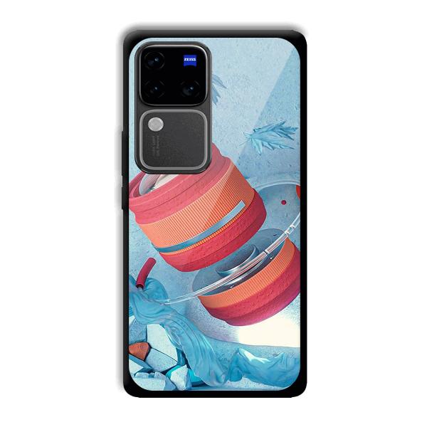 Blue Design Phone Customized Printed Back Cover for Vivo V30 Pro 5G