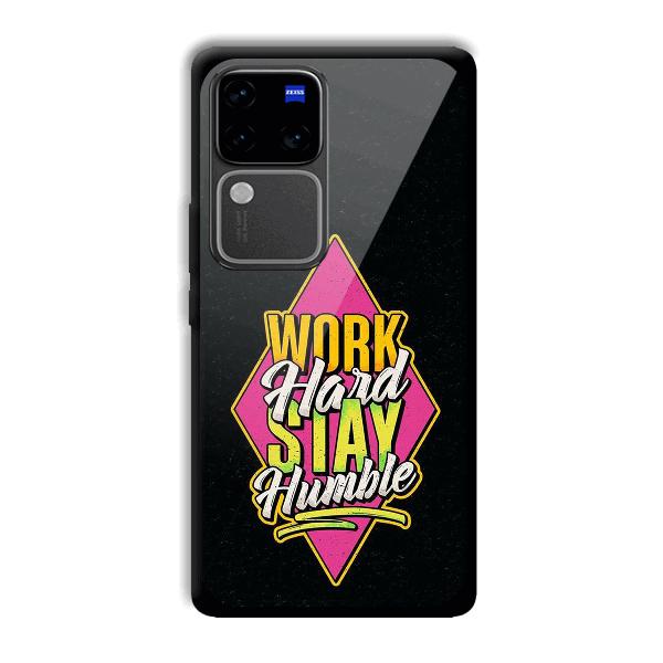 Work Hard Quote Phone Customized Printed Back Cover for Vivo V30 Pro 5G