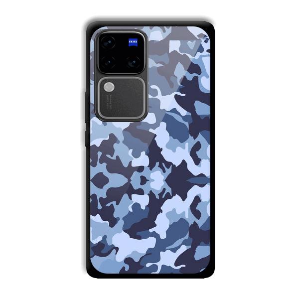 Blue Patterns Phone Customized Printed Back Cover for Vivo V30 Pro 5G
