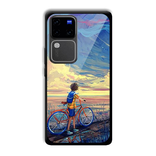 Boy & Sunset Phone Customized Printed Back Cover for Vivo V30 Pro 5G