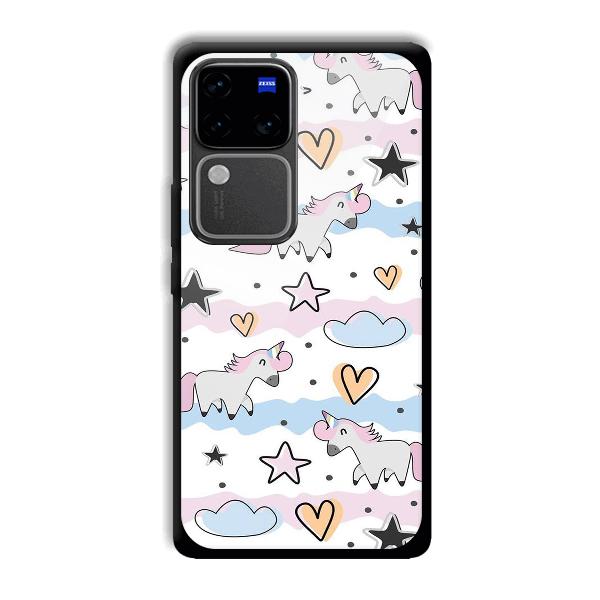 Unicorn Pattern Phone Customized Printed Back Cover for Vivo V30 Pro 5G