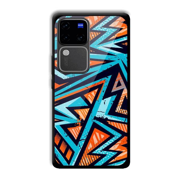 Zig Zag Pattern Phone Customized Printed Back Cover for Vivo V30 Pro 5G