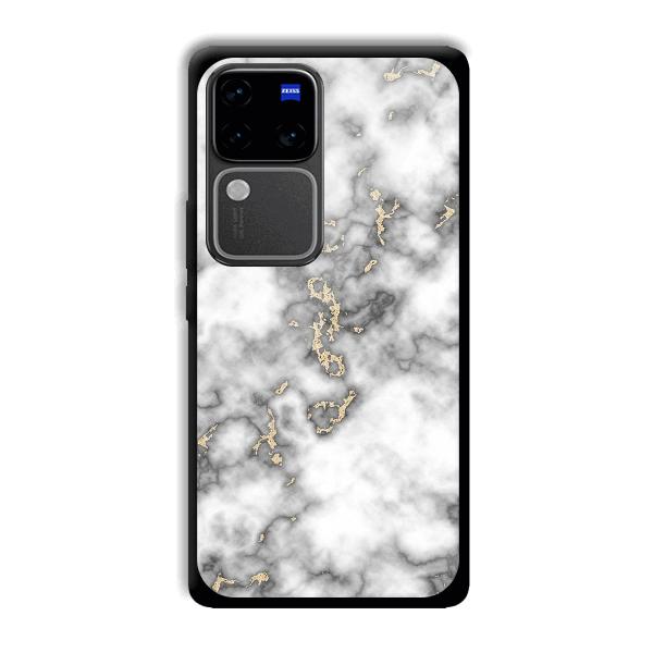 Grey White Design Phone Customized Printed Back Cover for Vivo V30 Pro 5G