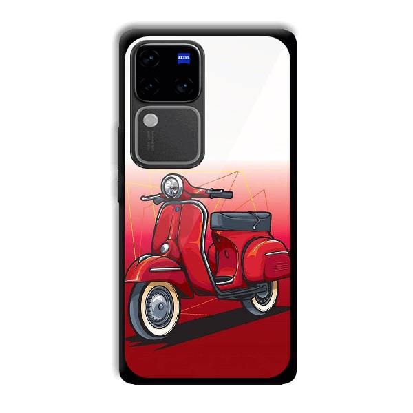 Red Scooter Phone Customized Printed Back Cover for Vivo V30 Pro 5G