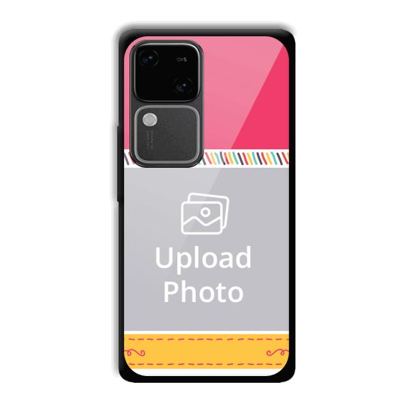 Pink Yellow Customized Printed Back Cover for Vivo V30