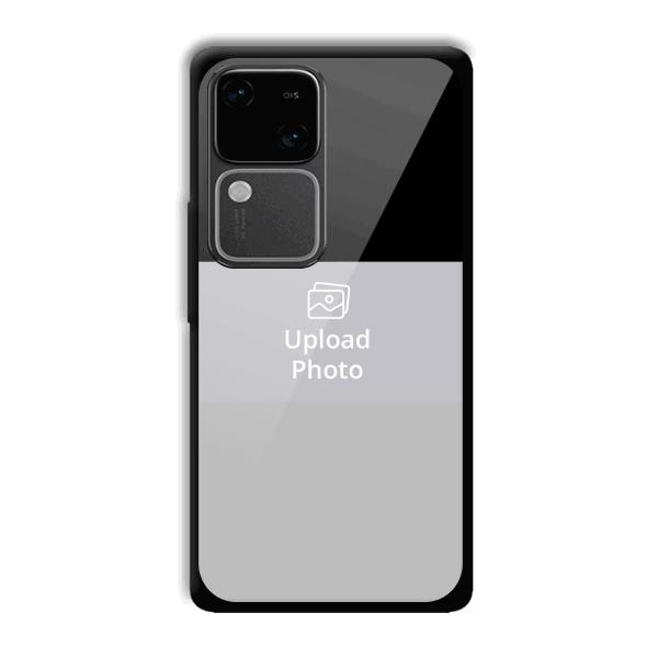 Black & Grey Customized Printed Back Cover for Vivo V30