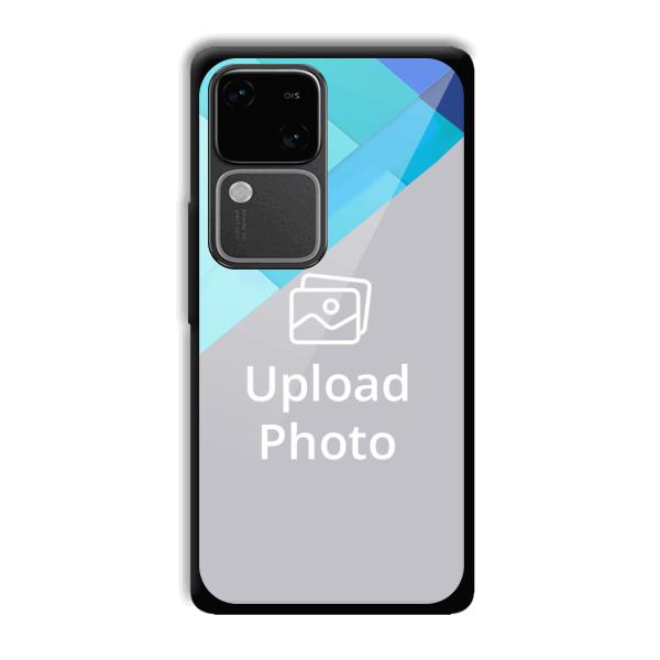 Bluish Patterns Customized Printed Back Cover for Vivo V30