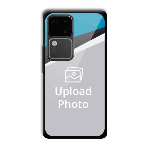 Blue Black Customized Printed Back Cover for Vivo V30