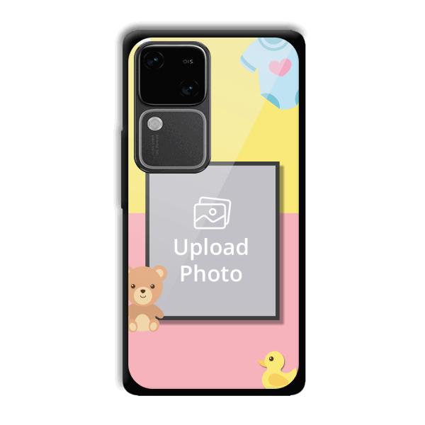 Teddy Bear Baby Design Customized Printed Back Cover for Vivo V30