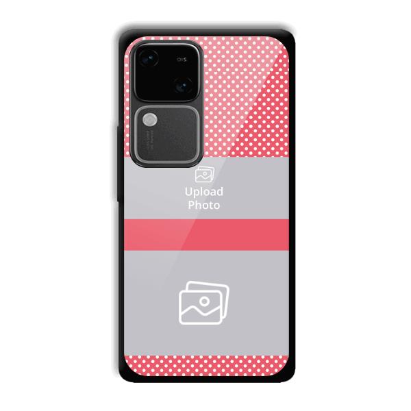 Pink Polka Customized Printed Back Cover for Vivo V30