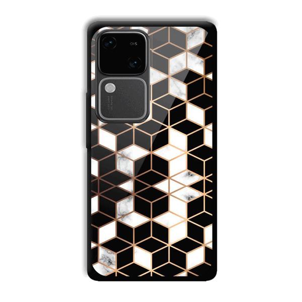 Black Cubes Phone Customized Printed Back Cover for Vivo V30