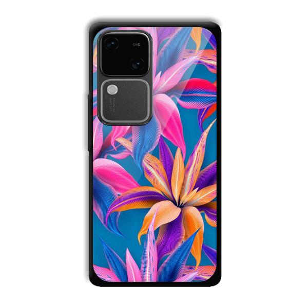 Aqautic Flowers Phone Customized Printed Back Cover for Vivo V30