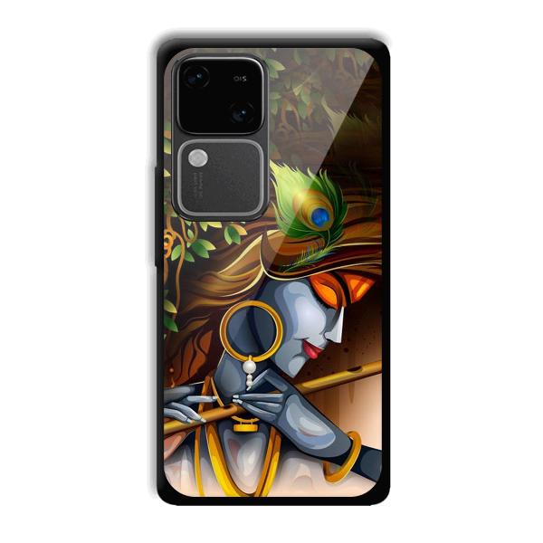 Krishna & Flute Phone Customized Printed Back Cover for Vivo V30