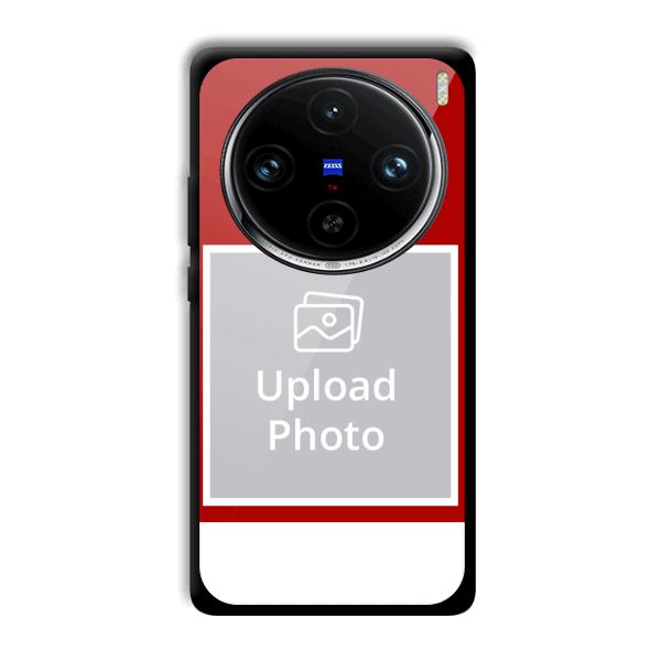 Red & White Customized Printed Back Cover for Vivo X100 Pro