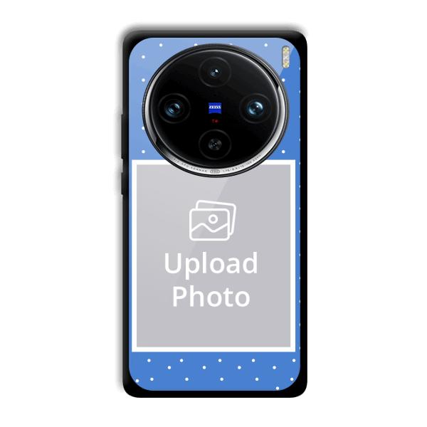 Sky Blue White Customized Printed Back Cover for Vivo X100 Pro