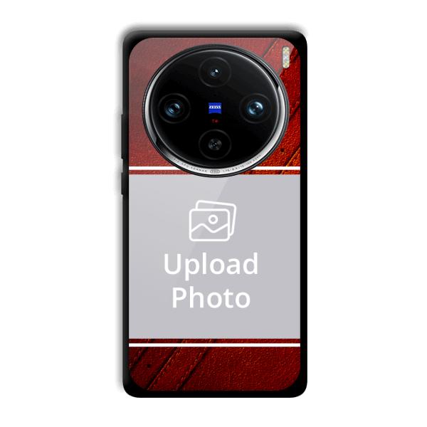 Solid Red Customized Printed Back Cover for Vivo X100 Pro