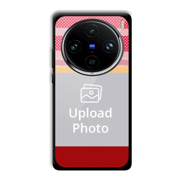 Red Pink Design Customized Printed Back Cover for Vivo X100 Pro