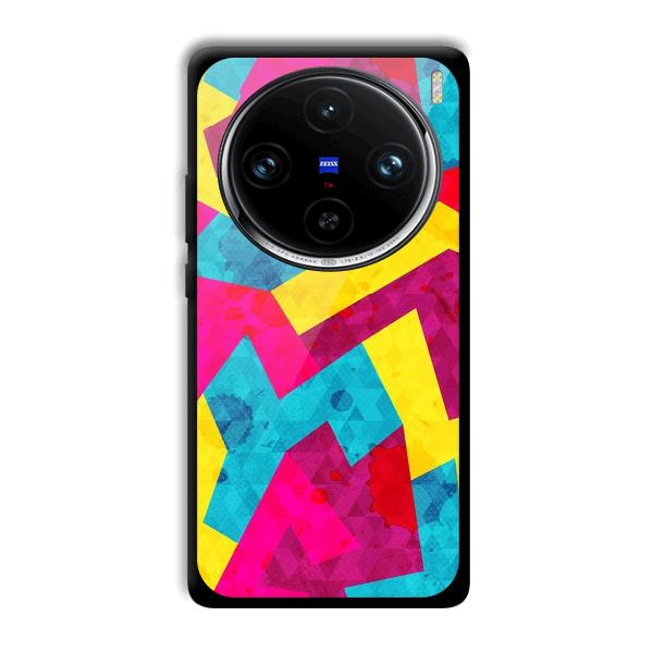 Pink Yellow Pattern Phone Customized Printed Back Cover for Vivo X100 Pro