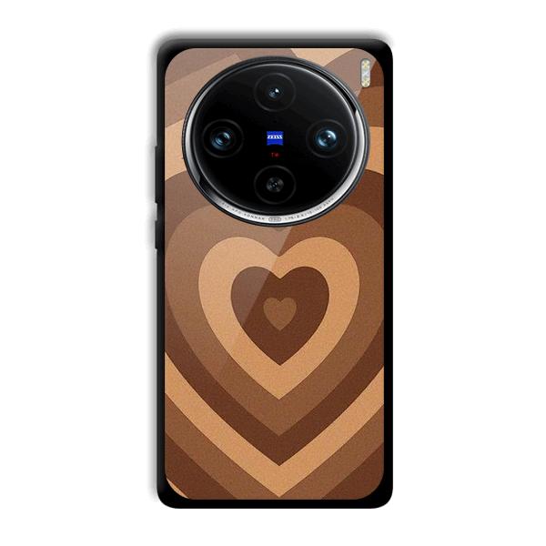 Brown Hearts Phone Customized Printed Back Cover for Vivo X100 Pro