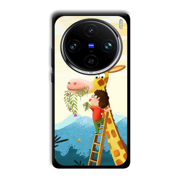 Giraffe & The Boy Phone Customized Printed Back Cover for Vivo X100 Pro