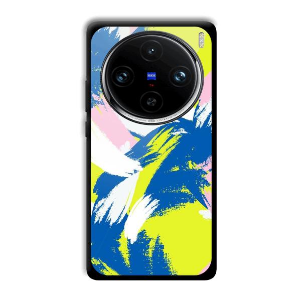Blue White Pattern Phone Customized Printed Back Cover for Vivo X100 Pro