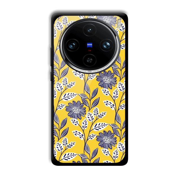 Yellow Fabric Design Phone Customized Printed Back Cover for Vivo X100 Pro