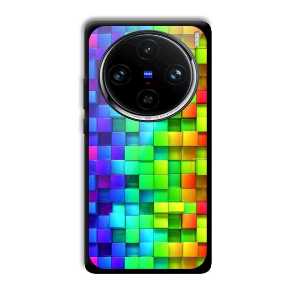 Square Blocks Phone Customized Printed Back Cover for Vivo X100 Pro