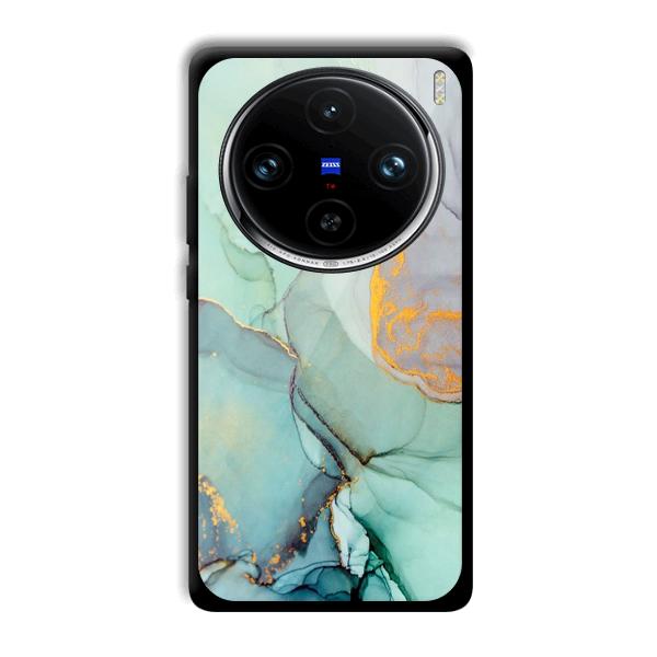 Green Marble Phone Customized Printed Back Cover for Vivo X100 Pro