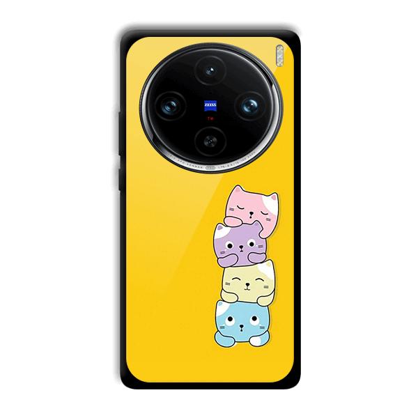 Colorful Kittens Phone Customized Printed Back Cover for Vivo X100 Pro