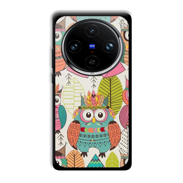 Fancy Owl Phone Customized Printed Back Cover for Vivo X100 Pro